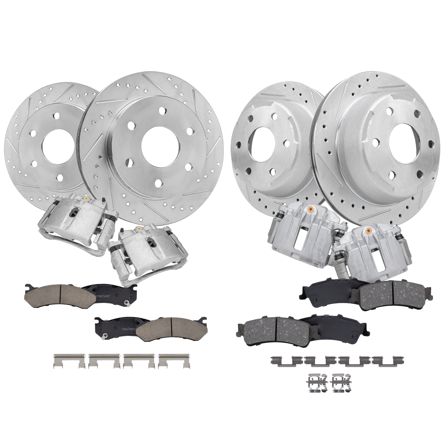 Complete Rear Brake Kit For Chevy Silverado/Sierra 1500 & Tahoe - Rotors, Calipers, Pads Included 7 thumbnail image