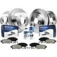 thumbnail image 1 of Detroit Axle - Brake Kit for 2.3L 1998-02 Honda Accord 98-99 CL Disc Brake Rotors 1998 1999 2000 2001 2002 Ceramic Brakes Pads Front & Rear Replacement, 1 of 11