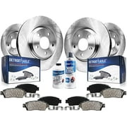 Detroit Axle - Brake Kit for 2014 2015 2016 2017 Nissan Rogue Disc Brake Rotors Ceramic Brakes Pads w/o Third Row Seating Front and Rear