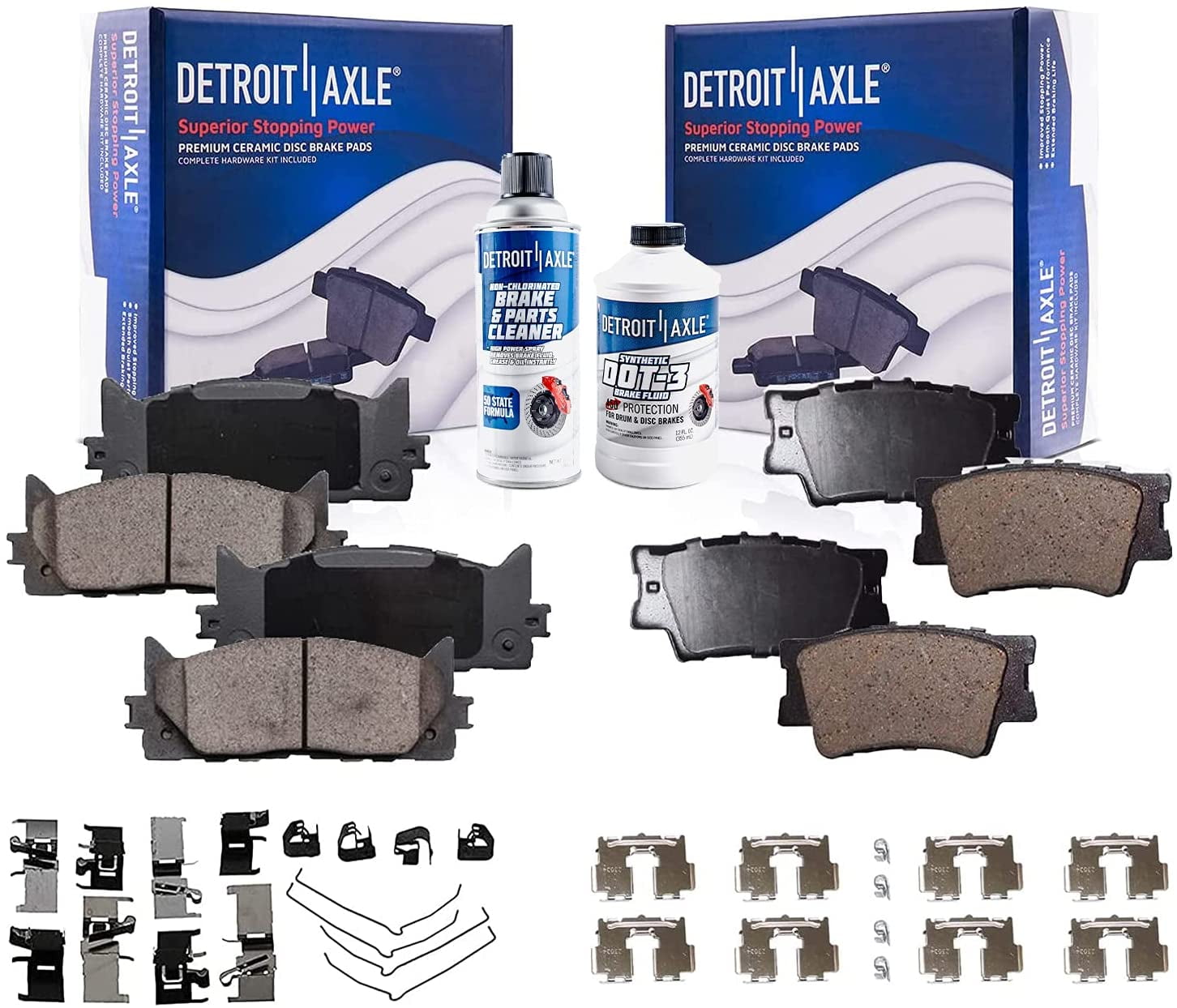 Detroit Axle Brake Pads for 0717 Toyota Camry 0818 Avalon Lexus