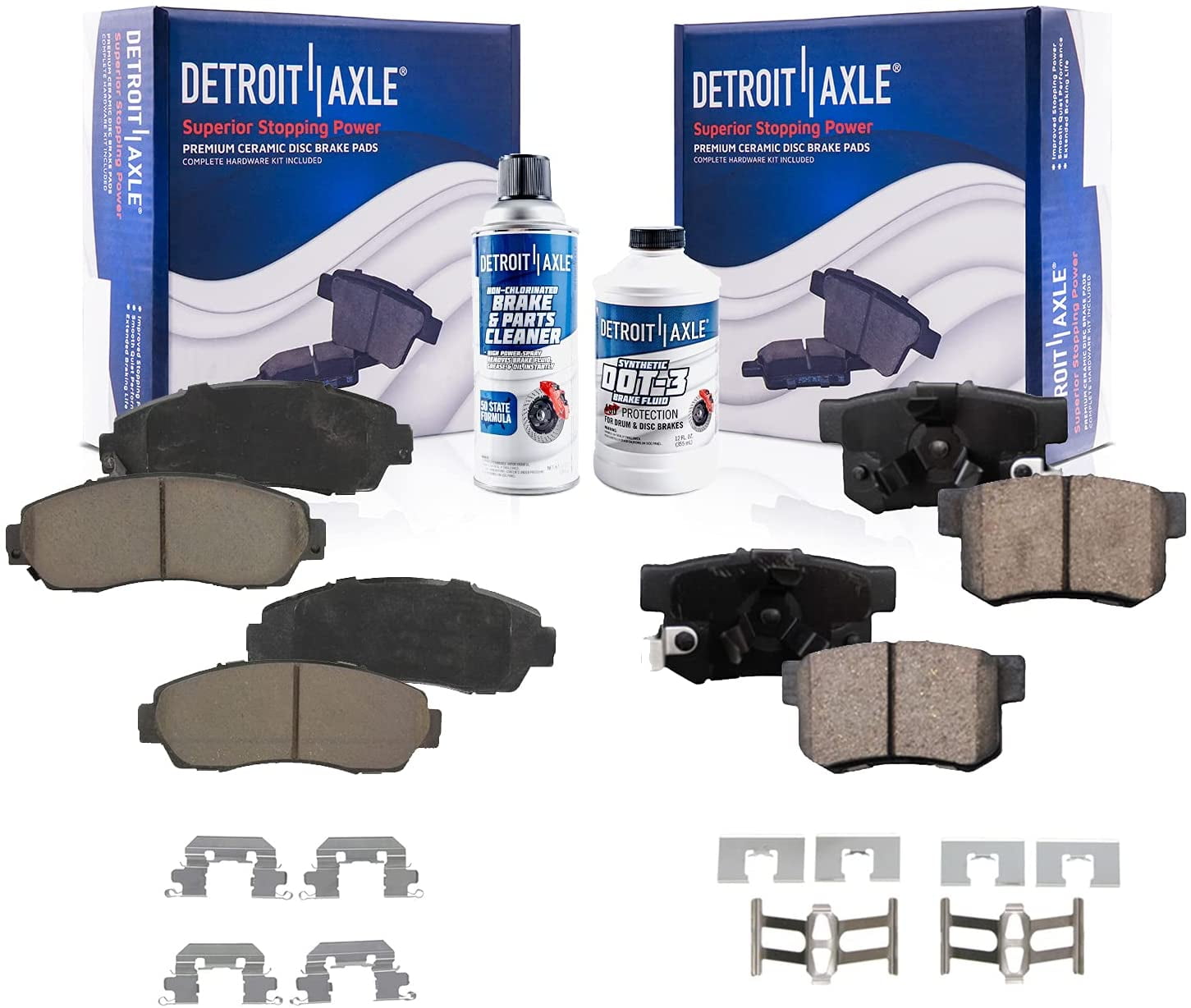 Detroit Axle Brake Pads for 20072016 Honda CRV 2008 2009 2010 2011 2012 2013 2014 2015