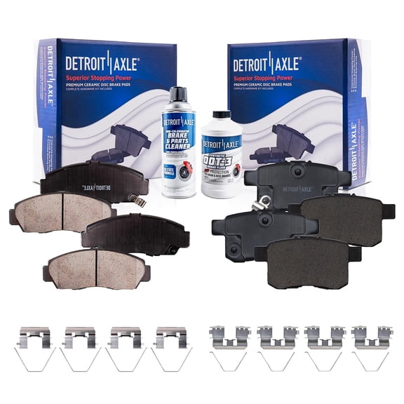 Detroit Axle - 6pc Brake Pads for 2011-2015 Hyundai Sonata 2011-2016 Kia Optima, Front & Rear Ceramic Brakes Pads w/ Hardware Replacement