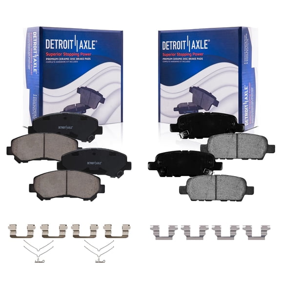 Detroit Axle - Brake Pads for 2014-2017 Nissan Juke 2009-2018 Maxima 2009-2012 Sentra Ceramic Brake Pads Front & Rear
