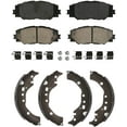 thumbnail image 1 of Detroit Axle - Brake Pads Brake Shoes for 2009-2019 Toyota Corolla, 2008-2014 Scion xD, Front Ceramic Brake Pads, Rear Semi-metallic Brake Shoes Replacement 2010 2011 2012 2013, 1 of 6