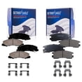thumbnail image 1 of Detroit Axle - Brake Pads for 2008-2009 Buick Allure LaCrosse, 2006-2010 Chevrolet Impala Monte Carlo, 4 Front & Rear Ceramic Brake Pads Replacement, 1 of 7