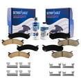 thumbnail image 1 of Detroit Axle - Brake Pads for Chevrolet Avalanche Suburban 2500, Silverado GMC Sierra 2500 HD 3500 Hummer H2, Front and Rear Ceramic Brake Pads Replacement, 1 of 7
