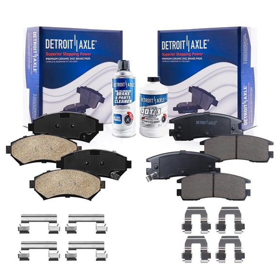 Detroit Axle - 6pc Brake Pads for Chevrolet Impala Monte Carlo Venture Buick Regal Century Olds Intrigue Silhouette Pontiac Grand Prix Montana Ceramic Brake Pads Front & Rear Replacement
