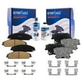 thumbnail image 1 of Detroit Axle - Brake Pads for Chrysler 300 Dodge Challenger Charger, Front & Rear Ceramic Brake Pads Replacement Fits select: 2005-2006 CHRYSLER 300C TOURING, 2010 DODGE CHARGER SXT, 1 of 7