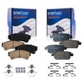 thumbnail image 1 of Detroit Axle - Brake Pads for Ford Fusion Lincoln MKZ Zephyr Mazda 6 Mercury Milan, 4 Front and Rear Ceramic Brake Pads Replacement Fits select: 2006-2012 FORD FUSION SE, 1 of 7