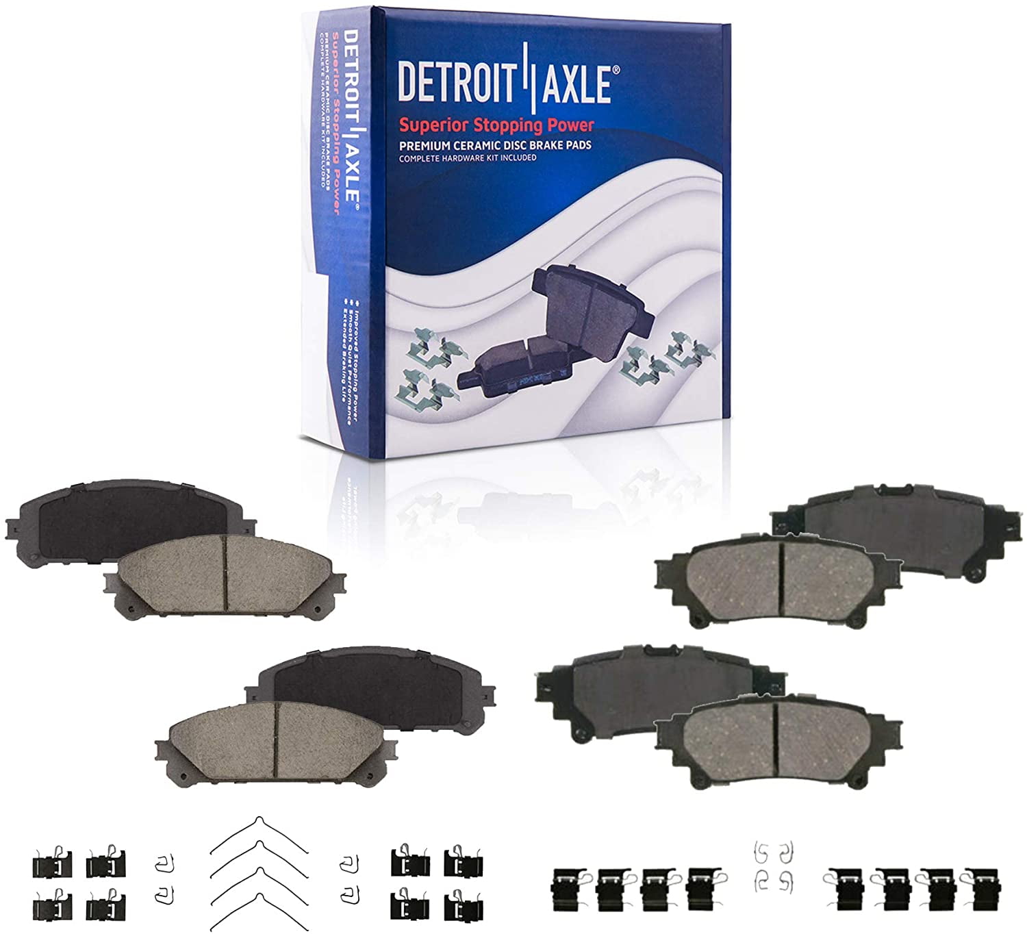 Detroit Axle Brake Pads for Lexus RX350 RX450h Toyota Highlander