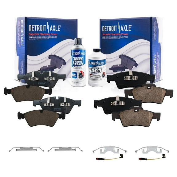 Detroit Axle - Brake Pads for Mercedes-Benz GL320 GL350 GL450 ML320 ML350 ML450 ML500 ML550 R320 R350 R500 Ceramic Brake Pads Replacement Front and Rear
