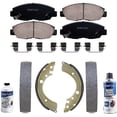 thumbnail image 1 of Detroit Axle - Brake Pads Shoes for 96-05 Honda Civic 1997 1998 1999 2000 2001 2002 2003 2004 Front Ceramic Brake Pads Rear Semi-metallic Brake Shoes Replacement, 1 of 7