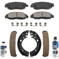 thumbnail image 1 of Detroit Axle - Brake Pads Shoes for 96-05 Honda Civic 1997 1998 1999 2000 2001 2002 2003 2004 Front Ceramic Brake Pads Rear Semi-metallic Brake Shoes Replacement, 1 of 6
