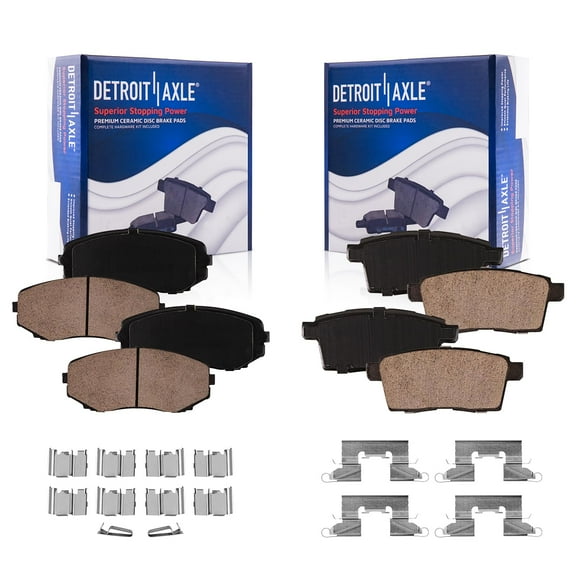 Detroit Axle - Brake Pads for 07-10 Ford Edge Lincoln MKX 07-15 Mazda CX-7 CX-9 Replacement 2007 2008 2009 2010 Ceramic Brake Pads Front and Rear