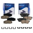 thumbnail image 1 of Detroit Axle - Brake Pads for 2001-2006 Hyundai Santa FE XG300 Kia Amanti 2002-2003 XG350 Ceramic Brake Pads w/Hardware Front and Rear Replacement, 1 of 7