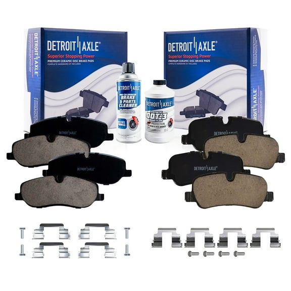 Detroit Axle - Brake Pads for 2006-2009 Land Rover Range Rover Sport LR3 Front & Rear Ceramic Brake Pads 2007 2008 Replacement