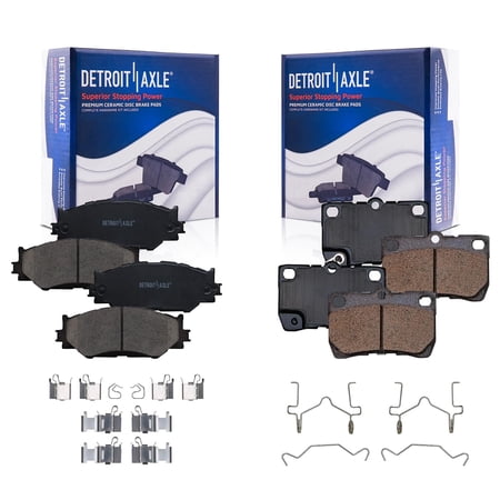 Detroit Axle - Brake Pads for 2006-2013 Lexus IS250 Replacement 2007 2008 2009 2010 2011 2012 Front and Rear Ceramic Brakes Pads