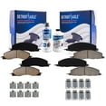 thumbnail image 1 of Detroit Axle - Brake Pads for 2009-2010 Dodge Ram 2500 3500, 2012 Ram 1500 2011-2018 2500 3500, Ceramic Brakes Pads Front & Rear Replacement, 1 of 7
