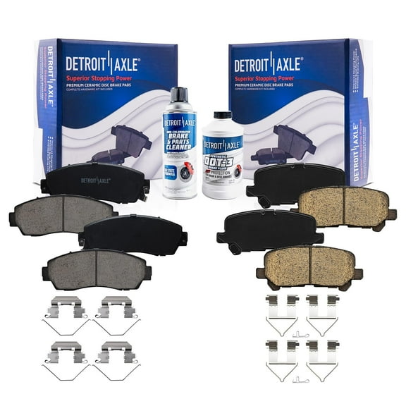 Detroit Axle - Front Rear Ceramic Brake Pads for 2019-2025 Honda Passport