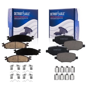 Detroit Axle - Brake Pads for 2011-2019 Ford Explorer Taurus 2012-2019 Flex 2011-2012 Lincoln MKS, Front and Rear Ceramic Brake Pads