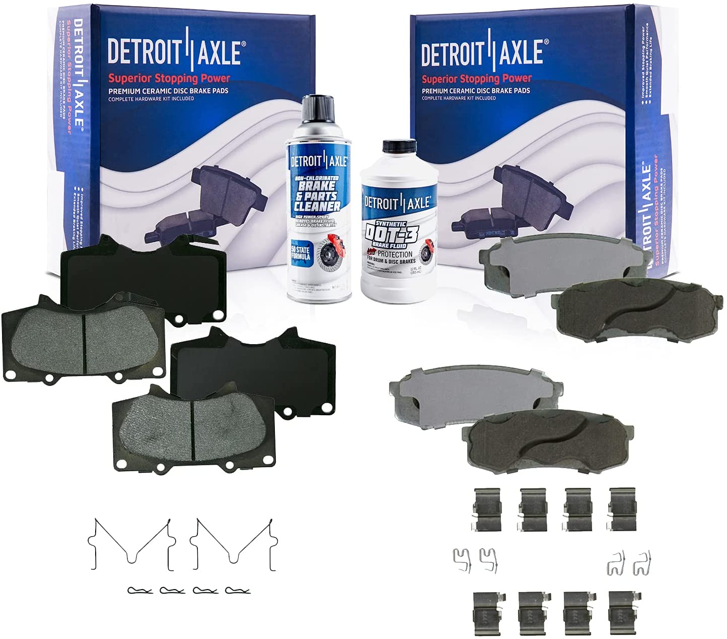 Detroit Axle Brake Pads for Lexus GX460 GX470 Toyota 4Runner FJ