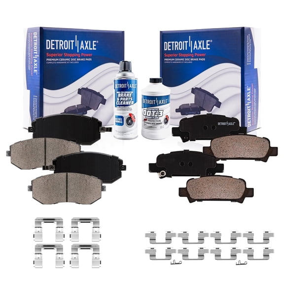 Detroit Axle - Brake Pads for Subaru Outback Legacy Impreza Baja, Ceramic Brake Pads w/ Hardware Front and Rear Replacement Brakes