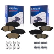 Detroit Axle - Brake Pads for Toyota Avalon RAV4 Venza C-HR Camry Corolla Cross Lexus ES250 ES300h UX200 UX250h UX300h Ceramic Brake Pads w/ Hardware Front & Rear Replacement