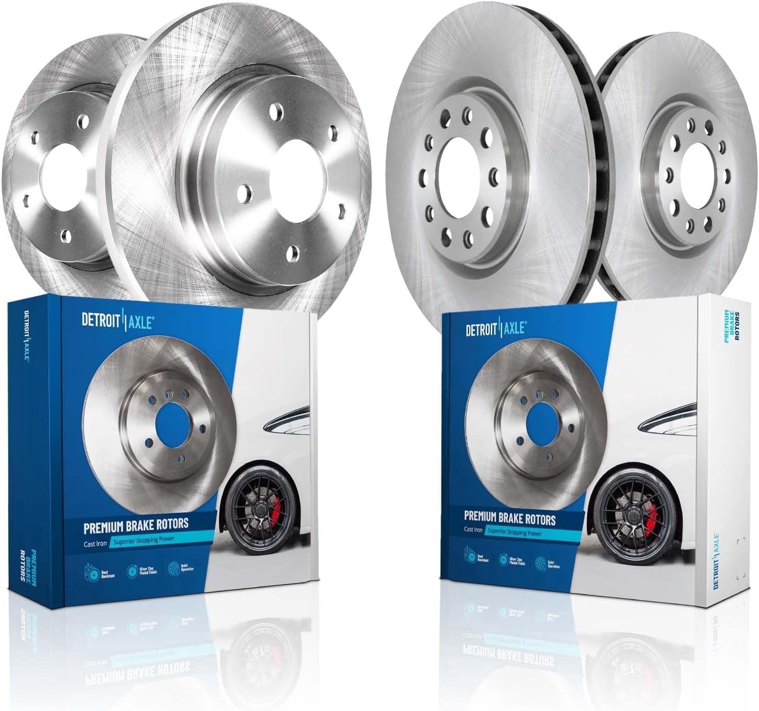 Detroit Axle - Brake Rotors for 2011-2015 Chevrolet Volt 2012-2014 Orlando 2014-2015 Cruze 2012-2017 Buick Verano Disc Brake Rotors Replacement: 11.81" inch Front and 11.50" inch Rear Rotor