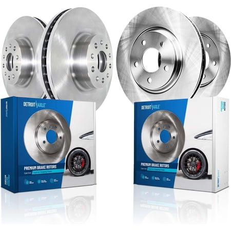 Detroit Axle - Brake Rotors for 2014-2019 Cadillac CTS, Disc Brake Rotors : 13.58" inch Front and 12.40" inch Rear Rotor