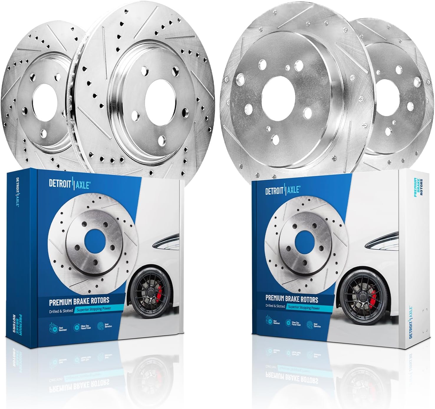 Detroit Axle - Brake Rotors for 2020-2023 Toyota Camry, Drilled and ...