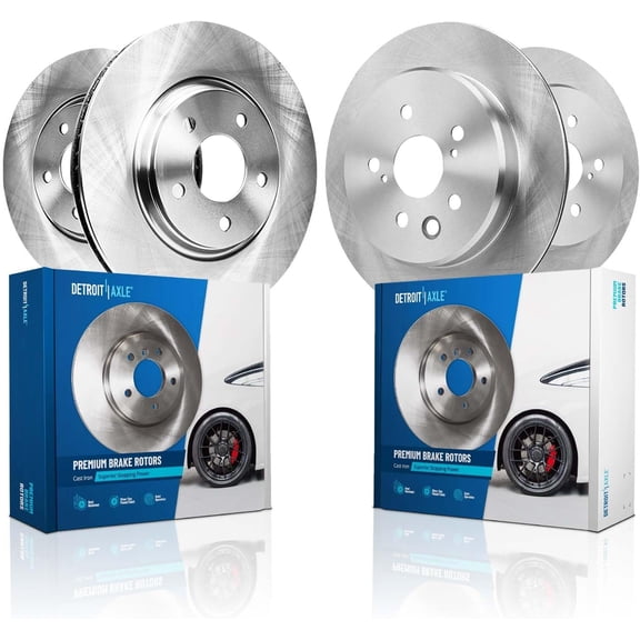 Detroit Axle - Brake Rotors for Lexus GS350 GS450h IS200t GS200t IS300 IS350 RC200t RC300 RC350, 13.15" inch Front and 12.20" inch Rear Disc Brake Rotors Replacement