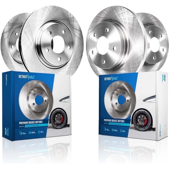 Detroit Axle - Brake Rotors for 2005 & 2008-2012 Honda Accord, Disc Brake Rotors 2009 2010 2011 Replacement: 11.10" inch Front and Rear Rotor