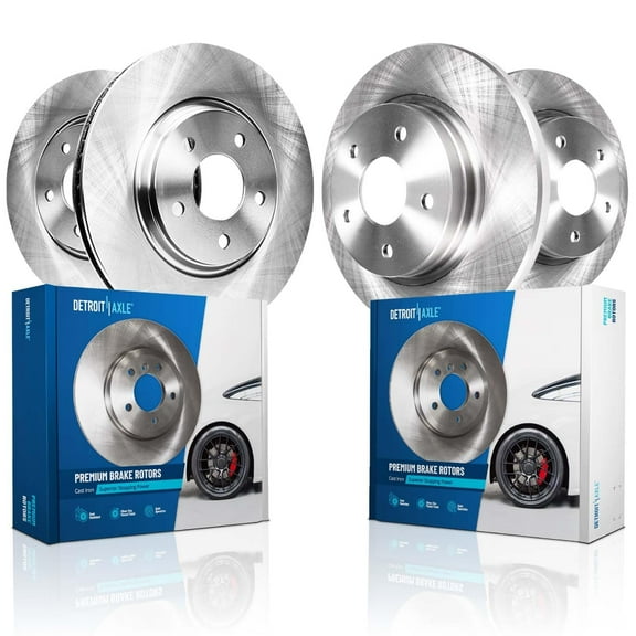 Detroit Axle - Brake Rotors for Hyundai 2019-2022 Veloster N, 12.99" inch Front and 11.81" inch Rear Disc Brake Rotors 2020 2021 Replacement