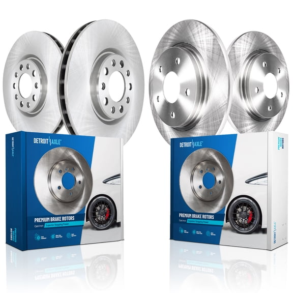Detroit Axle - Brake Rotors for Jeep 2017 Compass [4-Wheel Disc] Disc Brake Rotors Replacement : 12.01" inch Front and 11.89" inch Rear Rotors