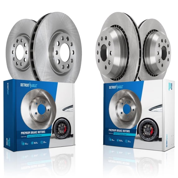 Detroit Axle - 12.99" inch Front and 13.78" inch Rear Disc Brake Rotors for 2020-2025 Jeep Gladiator