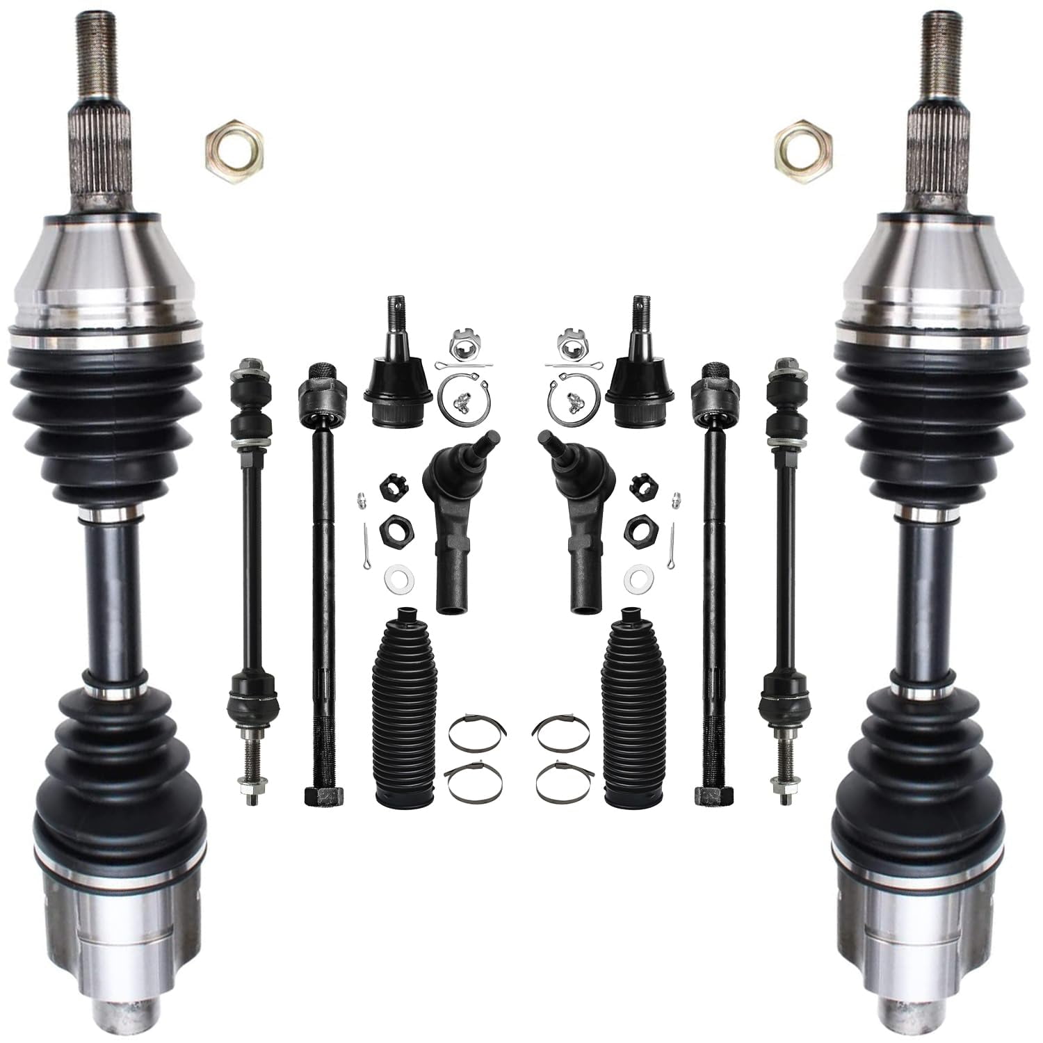 Detroit Axle Complete 12Piece Front Suspension Kit for 200205 Dodge