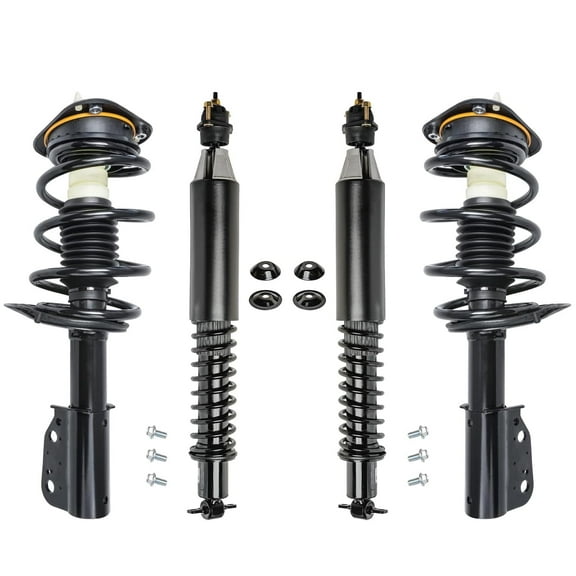 Detroit Axle - Complete Front & Rear Struts w/Coil Spring Assembly Replacement for Cadillac DTS Deville Buick Lesabre Lucerne Fits select: 2000-2005 BUICK LESABRE CUSTOM, 2006-2011 BUICK LUCERNE CXL