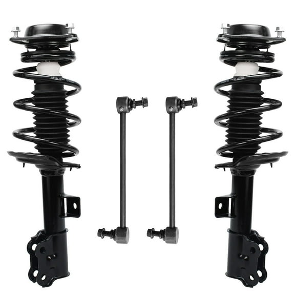 Detroit Axle - Front Struts Sway Bars for 2011-2016 Hyundai Elantra Complete Front Struts w/Coil Spring Sway Bars 2012 2013 2014 2015 Replacement Quick Install Ready Struts Assembly