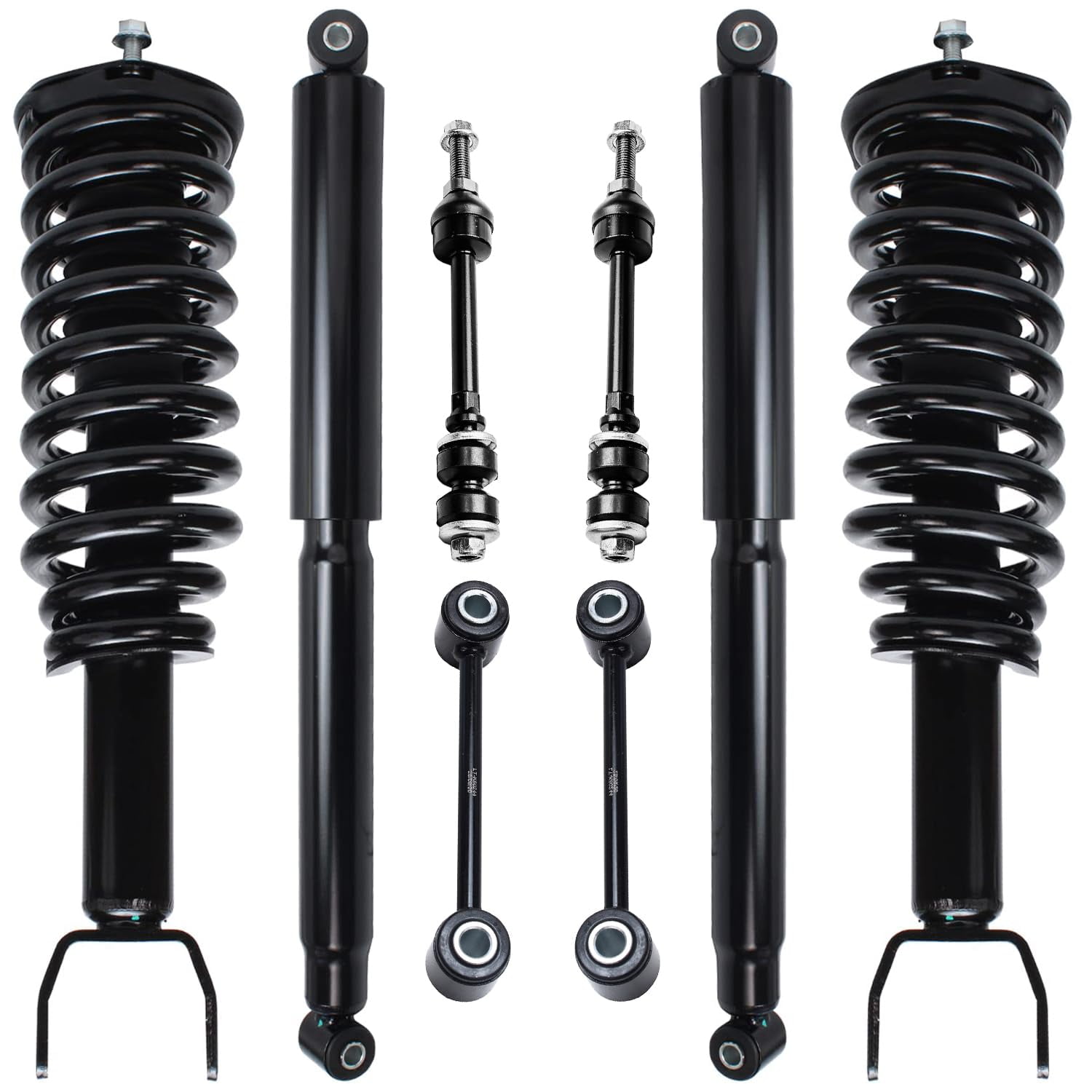 Detroit Axle - Complete Front Strut w/ Coil Spring and Rear Shock ...