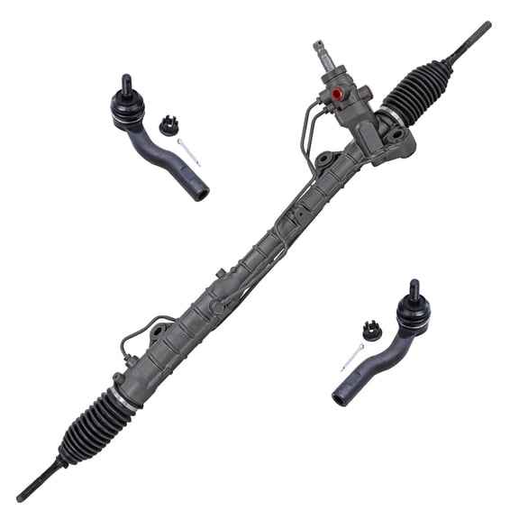 Detroit Axle - Front Rack & Pinion Kit for 2003-2007 Mazda 6, Power Steering Rack and Pinion Outer Tie Rod Ends Replacement