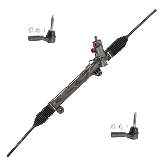 Detroit Axle Complete Power Steering Rack & Pinion Assembly + All 4 Inner & Outer Tie Rod Ends- Lifetime Warranty