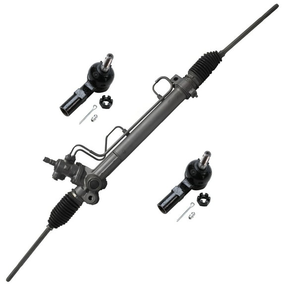 Detroit Axle Complete Power Steering Rack & Pinion Assembly + All 4 Inner & Outer Tie Rod Ends- Lifetime Warranty
