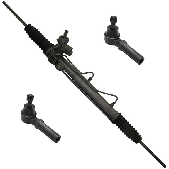 Detroit Axle Complete Power Steering Rack & Pinion Assembly [WITHOUT Sensor] + All 4 Inner & Outer Tie Rod Ends- Lifetime Warranty Fits select: 2005-2006 CHRYSLER PT CRUISER TOURING