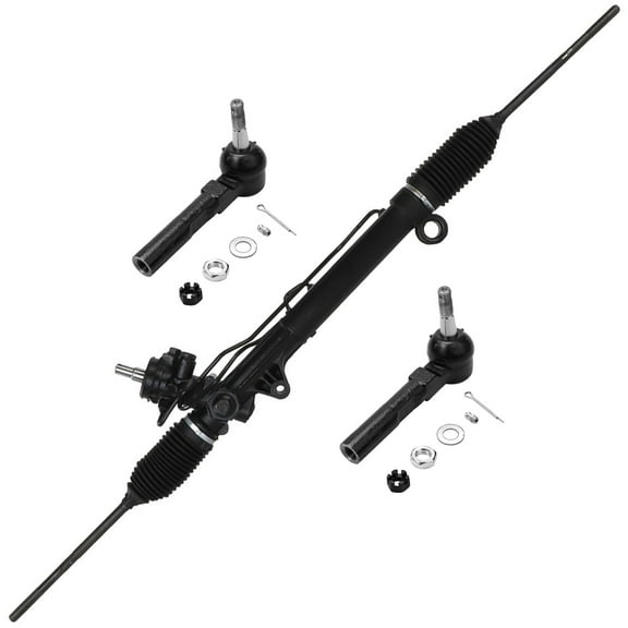 Detroit Axle - Complete Power Steering Rack and Pinion Assembly w/2 Outer Tie Rods for 2005-2007 Buick Terraza FWD - [2005-2009 Chevrolet Uplander FWD]