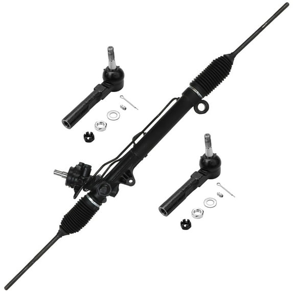Detroit Axle Power Steering Rack and Pinion Assembly with 2 Outer Tie Rods for 2005-2007 Buick Terraza FWD