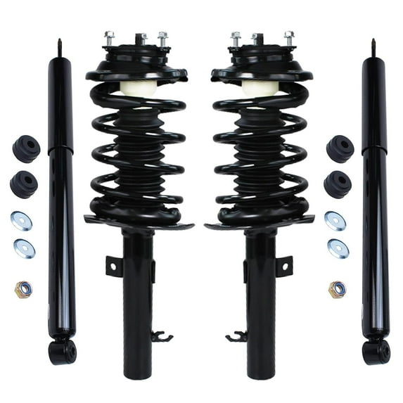 Detroit Axle - Strut Shock kits for 2006-2007 Ford Focus Complete 2 Front Struts & Coil Spring 2 Rear Shock Absorbers Replacement Quick Install Ready Struts Assembly