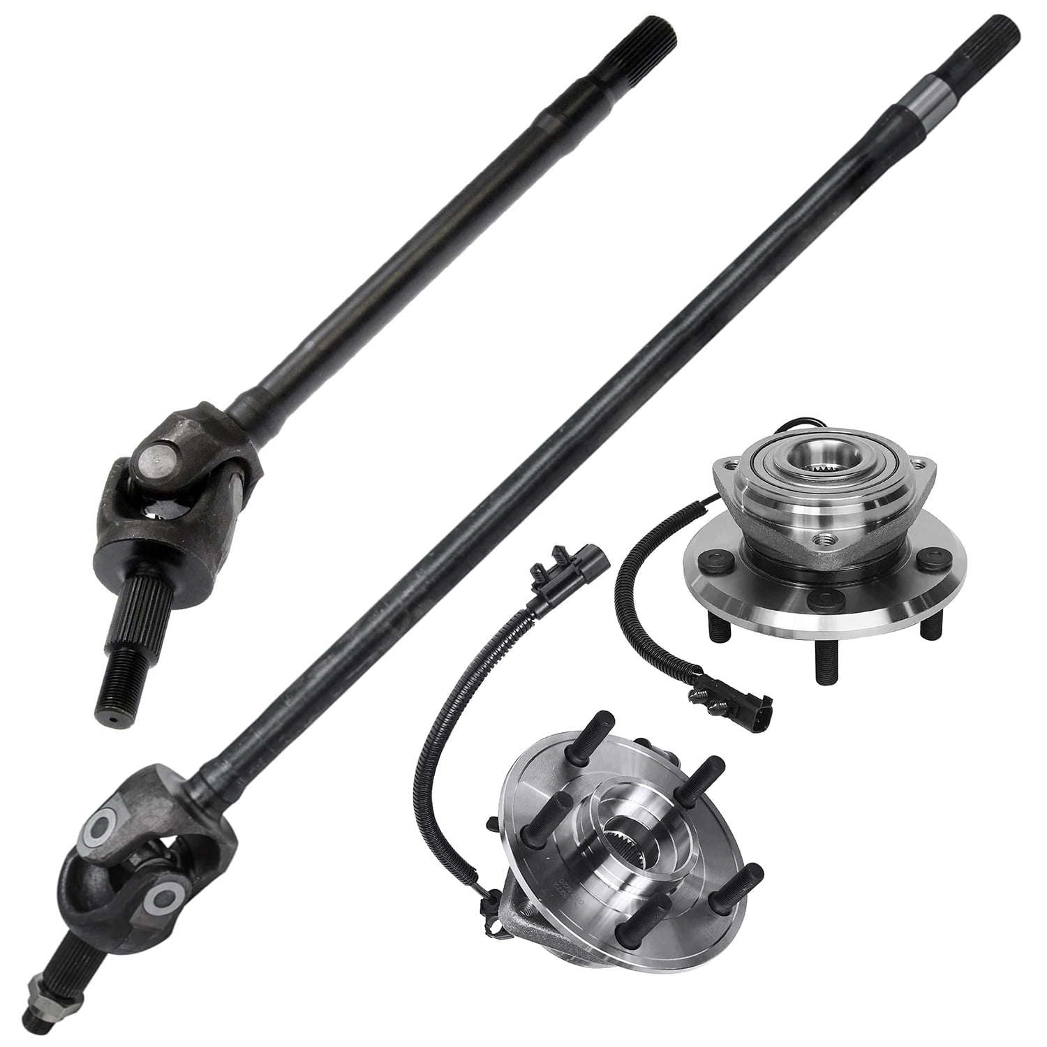 Detroit Axle Dana 30 Front CV Axles + Wheel Bearing Hubs for 0710