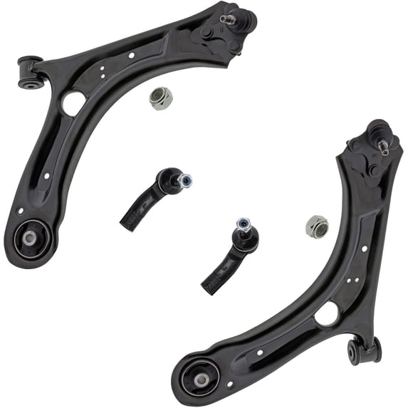 Detroit Axle - FWD Front Control Arms Kit for 2012-2019 Volkswagen Beetle 2012-2022 Passat, 2 Lower Control Arms w/Ball Joints 2 Outer Tie Rod Ends Replacement