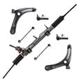 thumbnail image 1 of Detroit Axle - FWD Front Rack & Pinion Control Arms Kit for Jeep Patriot Compass Dodge Caliber Power Steering Rack and Pinion 2 Lower Control Arms Ball Joints 2 Sway Bars 2 Outer Tie Rods Replacement, 1 of 7