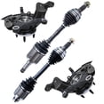 thumbnail image 1 of Detroit Axle - FWD Front Steering Knuckles with Hubs + CV Axle Assembly Replacement for 2007 2008 2009 2010 Ford Edge - 4pc Set, 1 of 8
